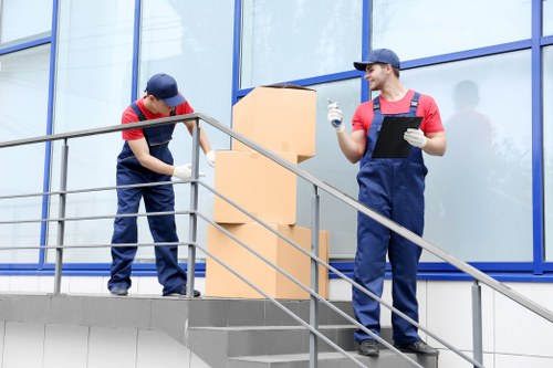 Specialist team preparing a piano move in Waterloo